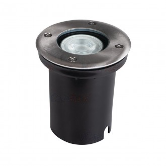 KANLUX 18194 | Moro Kanlux ugradbena svjetiljka okrugli Ø110mm 1x GU10 IP67 IK08 plemeniti čelik, čelik sivo, prozirno