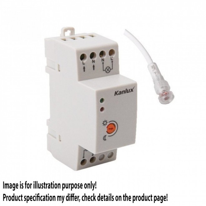 KANLUX 22370 | Kanlux svjetlosni senzor - sumračni prekidač DIN35 modul IP65/20 bijelo