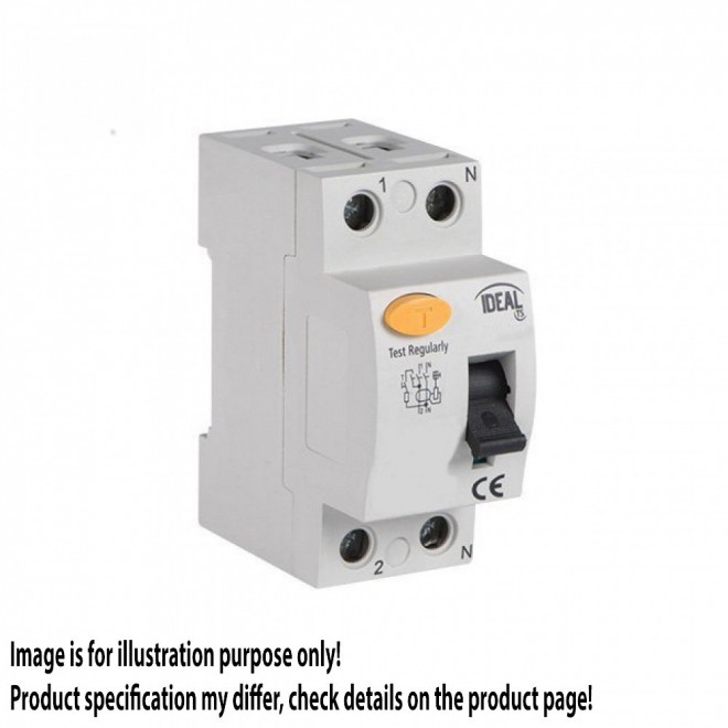 KANLUX 23181 | Kanlux strujni prekidač zaštite (relej FI) 40A DIN35 modul, 2P - AC svjetlo siva, crno, žuto