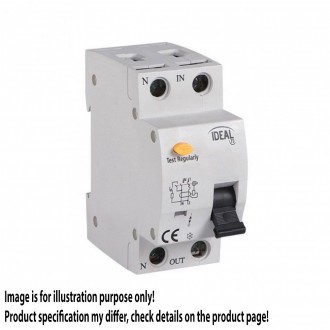 KANLUX 23212 | Kanlux strujni prekidač zaštite (relej FI) + nadstrujna zaštita 16A DIN35 modul, 2P B A svjetlo siva, crno, žuto