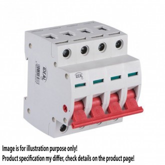 KANLUX 23237 | Kanlux izolacioni prekidač DIN35 modul, 4 - 100A svjetlo siva, crveno