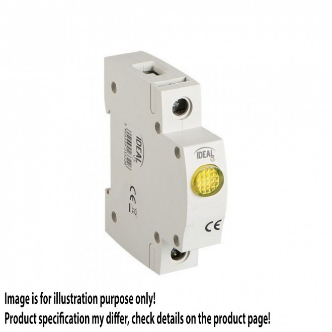 KANLUX 23322 | Kanlux Kontrolni indikator LED DIN35 modul, 3Y svjetlo siva, žuto