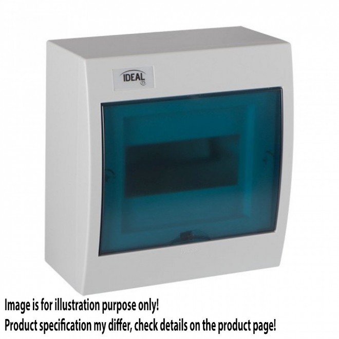 KANLUX 23610 | Kanlux zidna radjelna kutija DIN35, 6P pravotkutnik IP30 IK07 bijelo, sivo-plavo