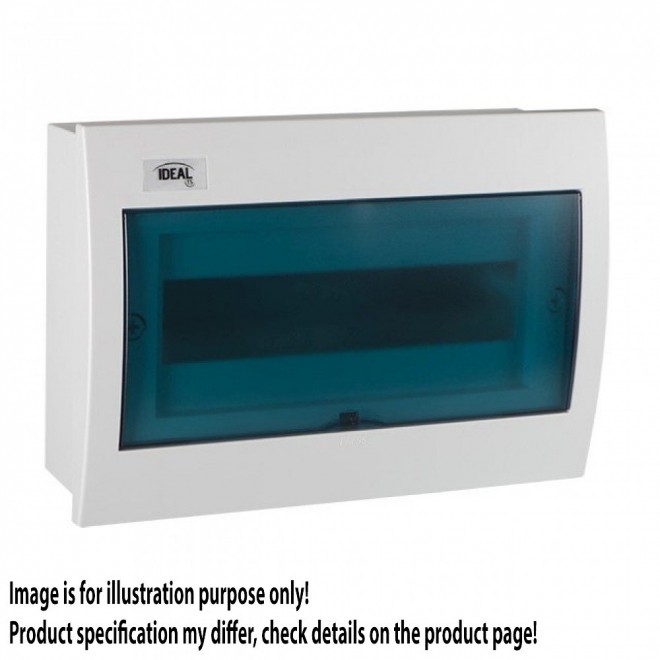 KANLUX 23618 | Kanlux ugradna razdjelna kutija DIN35, 12P pravotkutnik IP30 IK07 bijelo, sivo-plavo