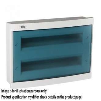 KANLUX 23621 | Kanlux ugradna razdjelna kutija DIN35, 36P pravotkutnik IP30 IK07 bijelo, sivo-plavo
