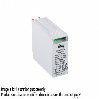 KANLUX 23924 | Kanlux modul za regulisanje previsokog napona DIN35 modul, T1+T2/B+C, 60kA - 1P svjetlo siva