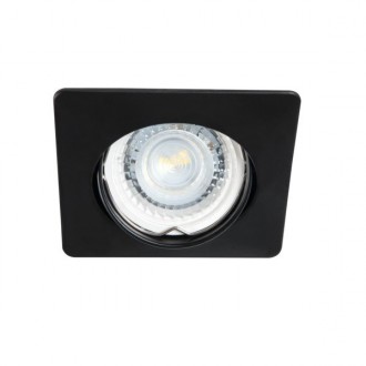 KANLUX 26750 | Nesta-KL Kanlux ugradbena svjetiljka četvrtast pomjerljivo, bez grla 82x82mm 1x MR16 / GU5.3 / GU10 crno