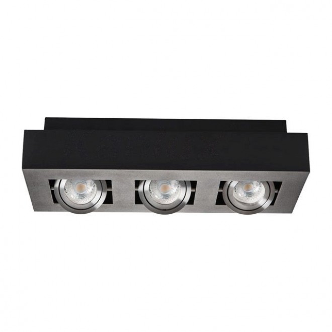 KANLUX 26834 | Stobi Kanlux stropne svjetiljke svjetiljka pravotkutnik izvori svjetlosti koji se mogu okretati 3x GU10 / PAR16 crno
