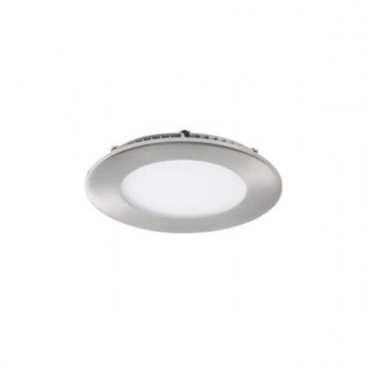 KANLUX 27221 | Rounda Kanlux ugradbene svjetiljke LED panel okrugli Ø120mm 1x LED 300lm 4000K IP44/20 satenski nikal, bijelo
