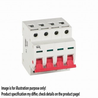 KANLUX 27250 | Kanlux izolacioni prekidač DIN35 modul, 4 - 60A svjetlo siva, crveno