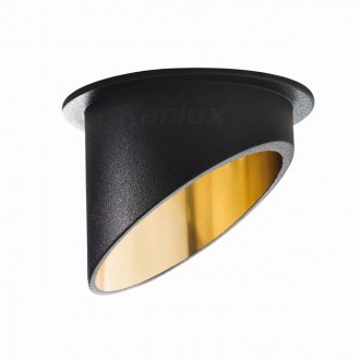 KANLUX 27324 | Spag Kanlux ugradbena svjetiljka okrugli bez grla Ø68mm 1x MR16 / GU5.3 / GU10 crno, zlatno