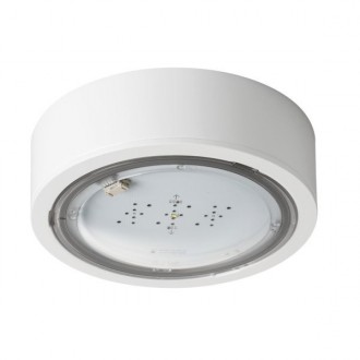 KANLUX 27638 | iTech Kanlux panik rasvjeta sa dve funkcije 1h - zidna, stropne svjetiljke, ugradbena svjetiljka - AT okrugli 1x LED 475lm 5000K IP65 bijelo