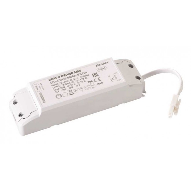 KANLUX 28025 | Kanlux LED napojna jedinica 36W 800mA pravotkutnik bijelo