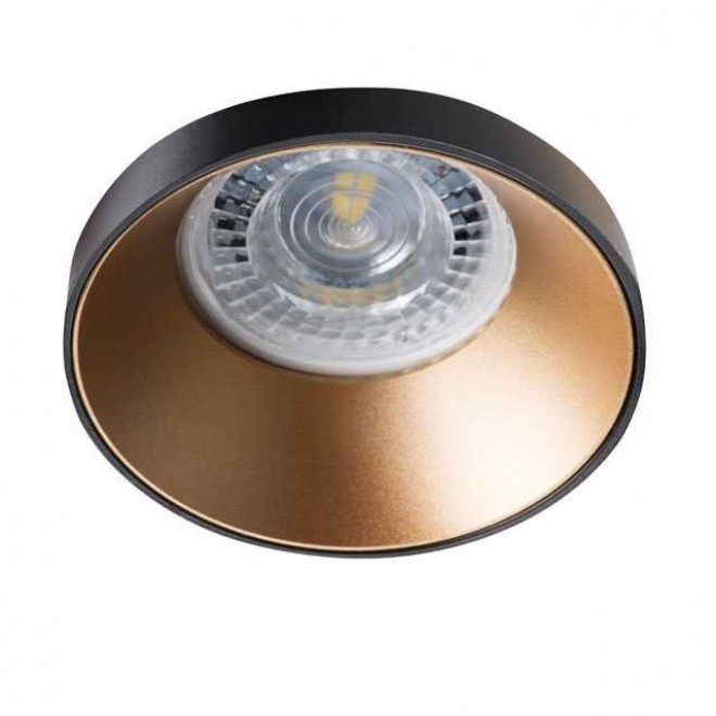 KANLUX 29137 | Simen Kanlux ugradbena svjetiljka okrugli bez grla Ø75mm 1x MR16 / GU5.3 / GU10 crno, zlatno