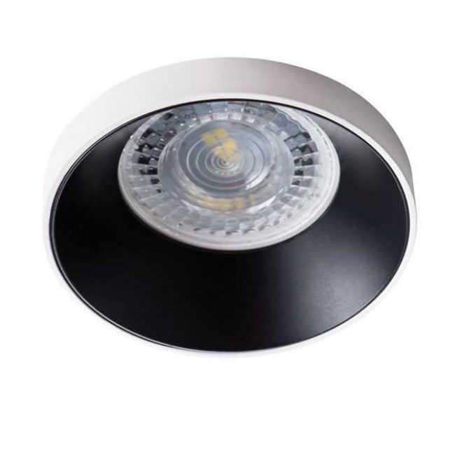 KANLUX 29139 | Simen Kanlux ugradbena svjetiljka okrugli bez grla Ø75mm 1x MR16 / GU5.3 / GU10 bijelo, crno