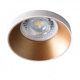 KANLUX 29140 | Simen Kanlux ugradbena svjetiljka okrugli bez grla Ø75mm 1x MR16 / GU5.3 / GU10 bijelo, zlatno