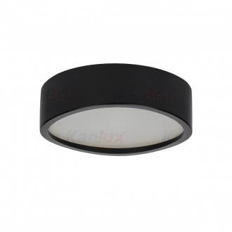 KANLUX 29207 | Jasmin-K Kanlux zidna, stropne svjetiljke svjetiljka okrugli 1x E27 crno, bijelo