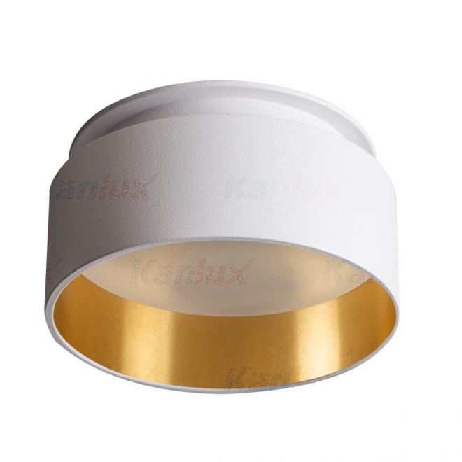 KANLUX 29231 | Govik Kanlux ugradbena svjetiljka okrugli bez grla Ø80mm 1x MR16 / GU5.3 / GU10 bijelo, zlatno