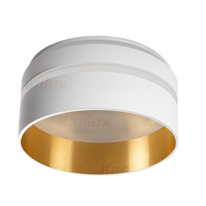 KANLUX 29233 | Govik Kanlux ugradbena svjetiljka okrugli bez grla Ø80mm 1x MR16 / GU5.3 / GU10 bijelo, zlatno