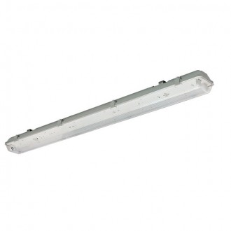 KANLUX 30012 | Dicht Kanlux stropne svjetiljke, visilice armatura 2x G13 / T8 IP65 sivo, prozirna