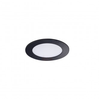 KANLUX 33562 | Rounda Kanlux ugradbene svjetiljke LED panel okrugli Ø120mm 1x LED 270lm 3000K IP44/20 crno