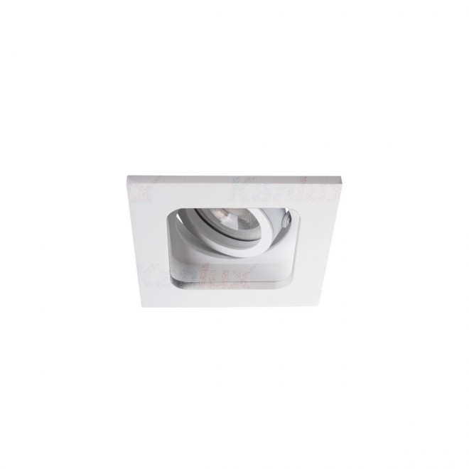 KANLUX 33660 | Reul Kanlux ugradbena svjetiljka pravotkutnik pomjerljivo, bez grla 190x100mm 1x MR16 / GU5.3 / GU10 bijelo