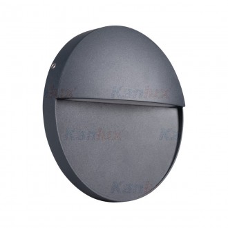 KANLUX 33753 | Duli Kanlux zidna svjetiljka okrugli 1x LED 270lm 4000K IP54 antracit