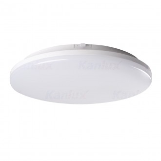 KANLUX 35003 | Stivi Kanlux zidna, stropne svjetiljke svjetiljka okrugli sa senzorom, svjetlosni senzor - sumračni prekidač 1x LED 4680lm 4000K IP65 IK08 bijelo