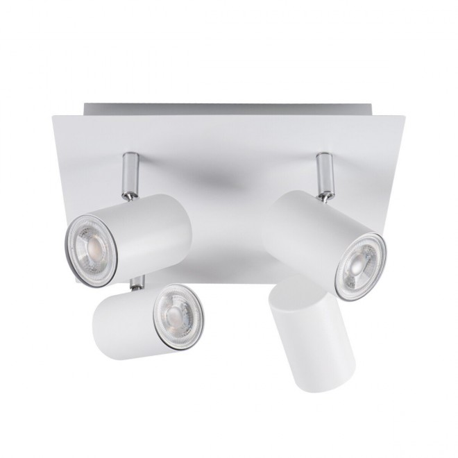 KANLUX 35696 | Evalo Kanlux zidna, stropne svjetiljke svjetiljka pravotkutnik elementi koji se mogu okretati 4x GU10 bijelo