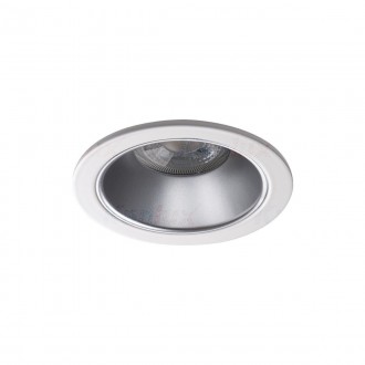 KANLUX 36221 | Glozo Kanlux ugradbena svjetiljka okrugli bez grla Ø89mm 1x MR16 / GU5.3 / GU10 bijelo, srebrno