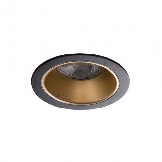 KANLUX 36224 | Glozo Kanlux ugradbena svjetiljka okrugli bez grla Ø89mm 1x MR16 / GU5.3 / GU10 crno, zlatno
