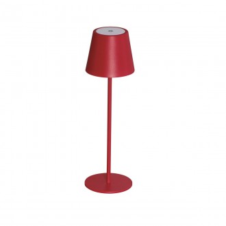 KANLUX 36322 | Inita Kanlux nosiva, stolna svjetiljka s prekidačem jačina svjetlosti se može podešavati, baterijska/akumulatorska, USB utikač 1x LED 165lm 3000K IP54 crveno