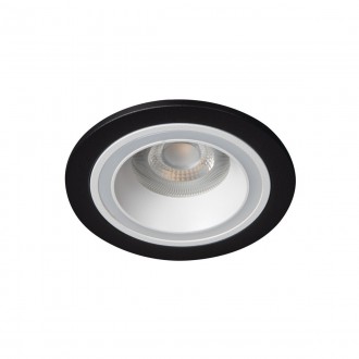 KANLUX 37252 | Feline Kanlux ugradbena svjetiljka okrugli bez grla Ø90mm 1x MR16 / GU5.3 / GU10 crno, bijelo