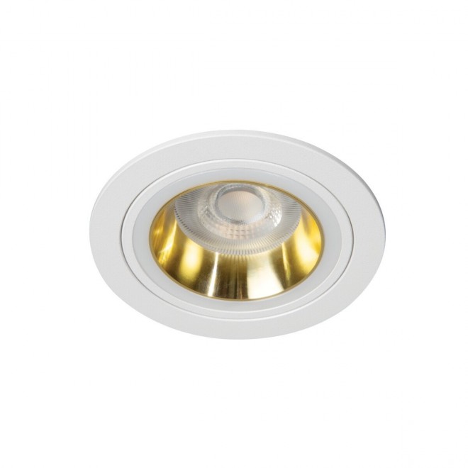 KANLUX 37254 | Feline Kanlux ugradbena svjetiljka okrugli bez grla Ø90mm 1x MR16 / GU5.3 / GU10 bijelo, zlatno