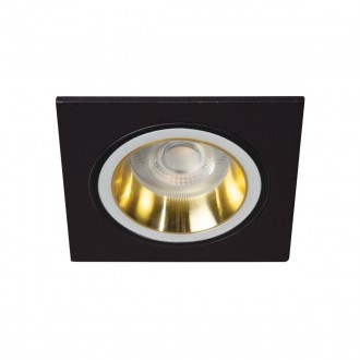 KANLUX 37257 | Feline Kanlux ugradbena svjetiljka četvrtast bez grla 92x92mm 1x MR16 / GU5.3 / GU10 crno, zlatno