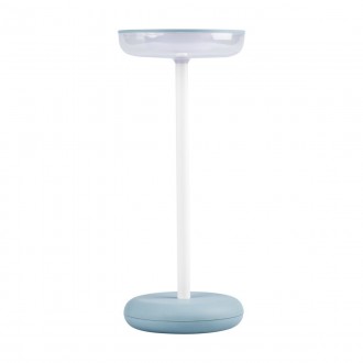 KANLUX 37312 | Fluxy Kanlux nosiva, stolna svjetiljka s prekidačem jačina svjetlosti se može podešavati, baterijska/akumulatorska 1x LED 140lm 3000K IP44 plavo