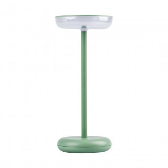 KANLUX 37313 | Fluxy Kanlux nosiva, stolna svjetiljka s prekidačem jačina svjetlosti se može podešavati, baterijska/akumulatorska 1x LED 140lm 3000K IP44 zeleno