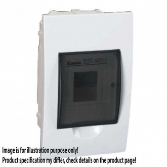 KANLUX 3840 | Kanlux ugradna razdjelna kutija DIN35, 4P pravotkutnik IP40 IK06 bijelo, smeđe