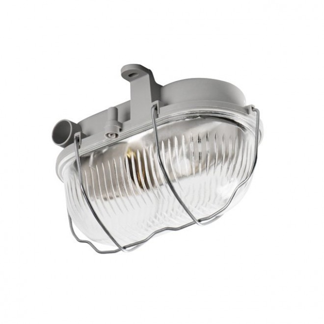 KANLUX 70522 | Milo1 Kanlux zidna, stropne svjetiljke svjetiljka 1x E27 IP54 IK06 sivo