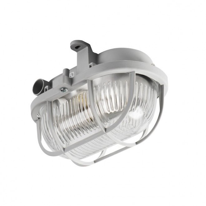 KANLUX 70523 | Milo1 Kanlux zidna, stropne svjetiljke svjetiljka 1x E27 IP54 IK06 sivo