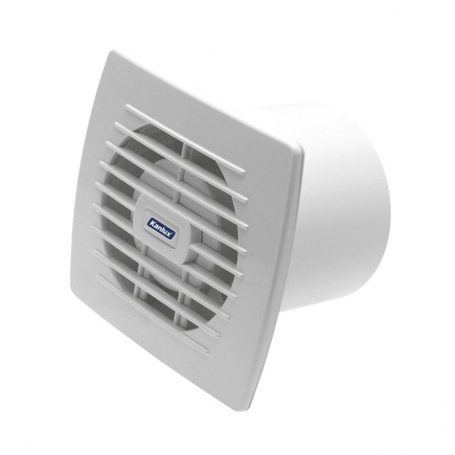 KANLUX 70936 | Kanlux kanalski ventilator Ø100 100m3/h pravotkutnik senzor vlage, timer bez žaluzine, toplinski osigurač IP24 UV bijelo