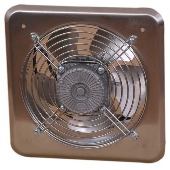 KANLUX C200 | Kanlux industrijski ventilator Ø210 470m3/h četvrtast IP24 UV inox