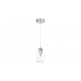 LAMPADORO 81022 | Fiorella Lampadoro visilice svjetiljka 1x LED 400lm 3000K krom, prozirno