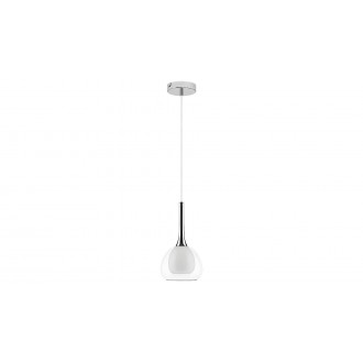 LAMPADORO 81026 | Carmelina Lampadoro visilice svjetiljka 1x E14 krom, prozirno, opal