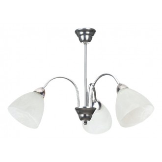 LAMPEX 119/3 SATYNA | Wezuwio Lampex stropne svjetiljke svjetiljka 3x E27 krom, alabaster