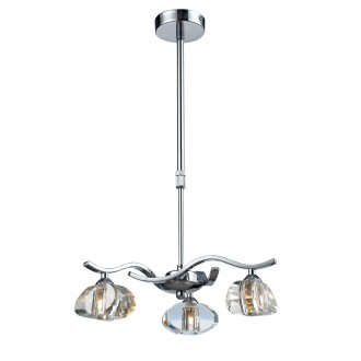 LAMPEX 168/3 | Dallas-LA Lampex luster svjetiljka 3x G9 krom, prozirno