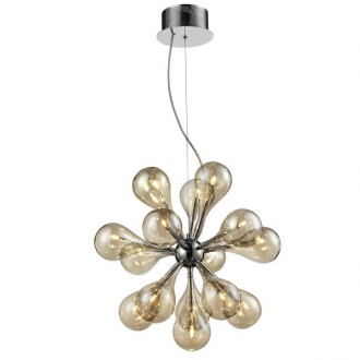 LAMPEX 300/15 | Ferrara-LA Lampex visilice svjetiljka 15x G4 krom, dim