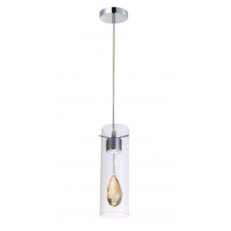 LAMPEX 614/1 | Deva Lampex visilice svjetiljka 1x LED krom, jantar, prozirno