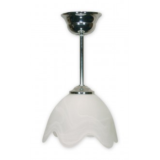 LEMIR 002/W1 K_5 | Fuksia Lemir visilice svjetiljka 1x E27 krom, alabaster