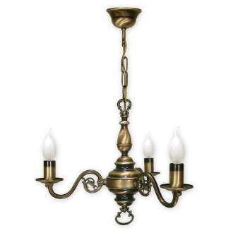 LEMIR 383/W3 | Swiecznik Lemir luster svjetiljka 3x E14 bronca
